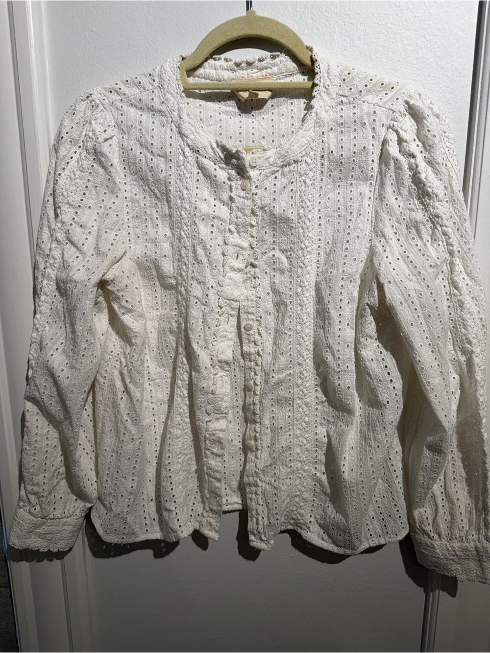 Sézane Marinette Shirt, Ecru, 40